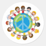 Global Children Classic Round Sticker