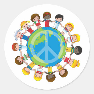 Global Children Classic Round Sticker