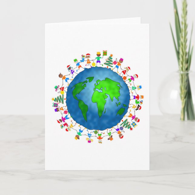 Global Christmas Kids Holiday Card (Front)