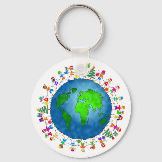 Global Christmas Kids Keychain
