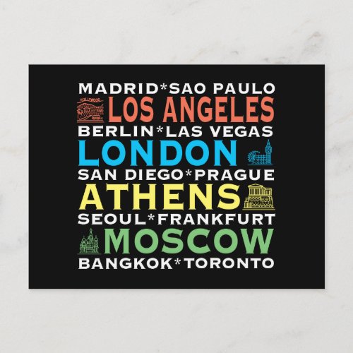 Global Cities Postcard