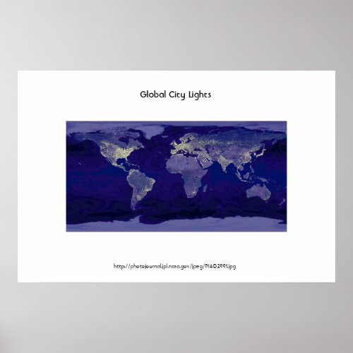 Global City Lights Poster