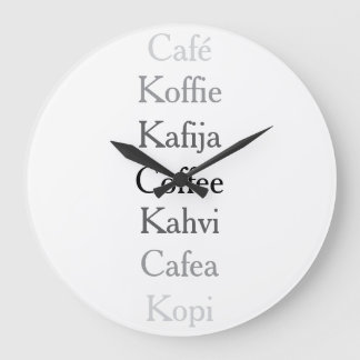 Global Coffee Large Clock
