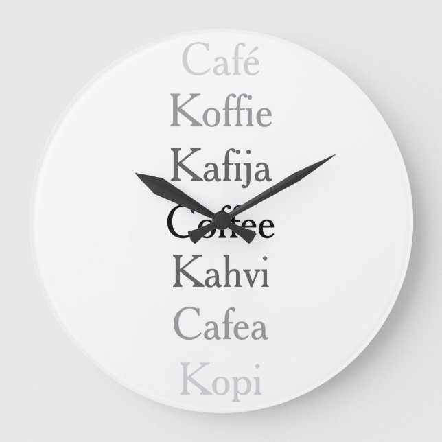 Global Coffee Large Clock (Front)