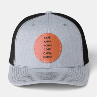 Global Coffee Leather Patch Hat