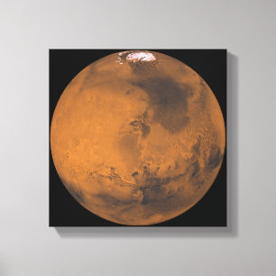 Global Color View of Mars Canvas Print