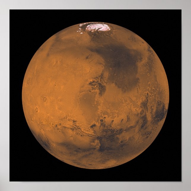 Global Color View of Mars Poster (Front)