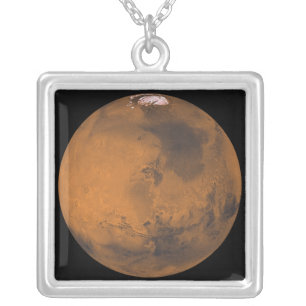 Global Color View of Mars Silver Plated Necklace