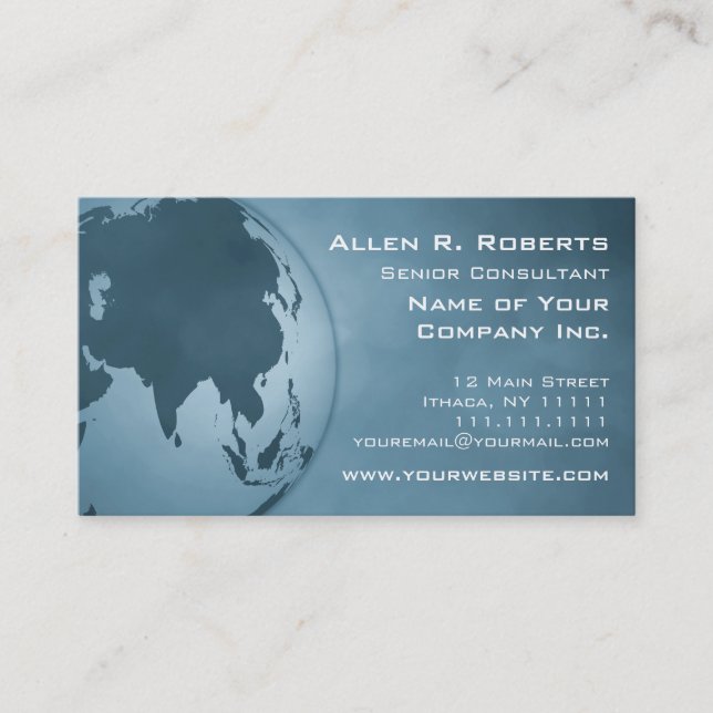 Global Commerce Asia Branch Office Corporate Business Card (Front)