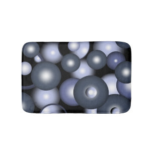 Global Concentric Circle Orbital Abstract Art  Bath Mat