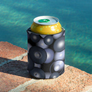 Global Concentric Circle Orbital Abstract Art Can Cooler