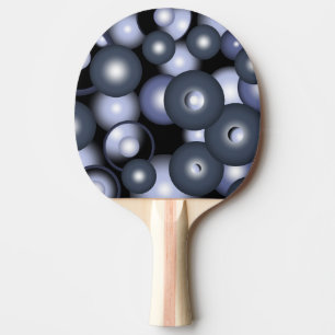 Global Concentric Circle Orbital Abstract Art Ping Pong Paddle