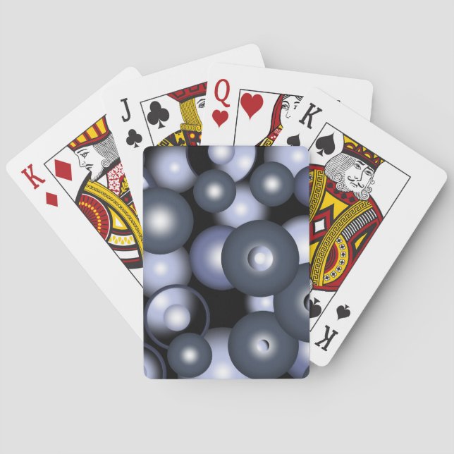 Global Concentric Circle Orbital Abstract Art  Poker Cards (Back)