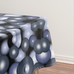 Global Concentric Circle Orbital Abstract Art Tablecloth