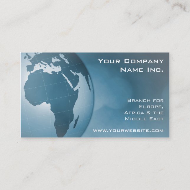 Global Corporate International Trading Company Business Card (Back)