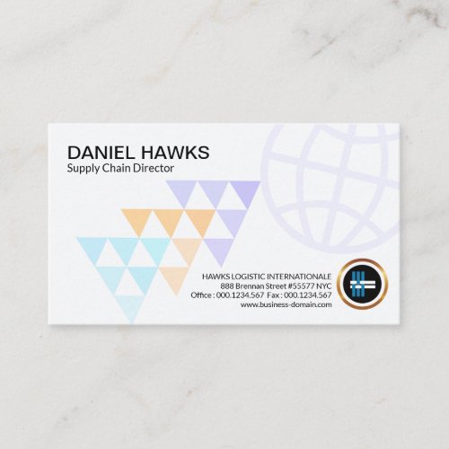 Global Direction Arrows Stylish Supply Chain Business Card