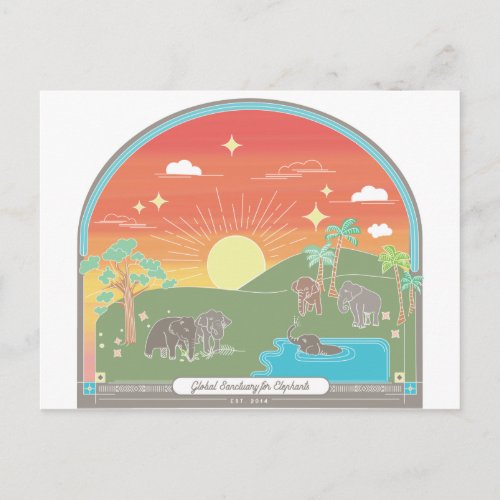 Global Elephant Sanctuary Postcard