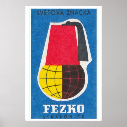 Global Fez Hat - Matchbox Print - Aesthetic Wall