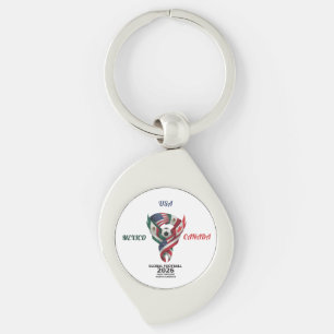 Global Football 2026 Keychain Mexico USA Canada