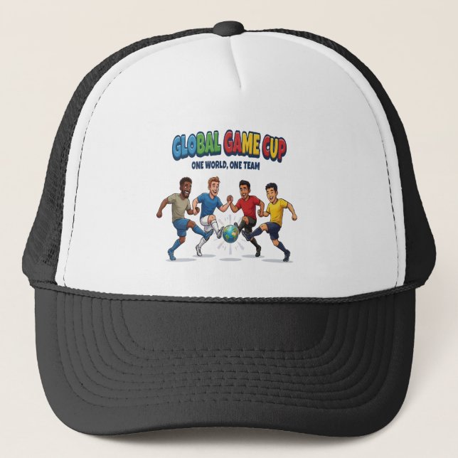 Global Game Cup Soccer Unity Design Trucker Hat (Front)