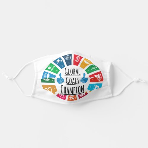 Global Goals Champion United Nations SDGs 2030 Adult Cloth Face Mask