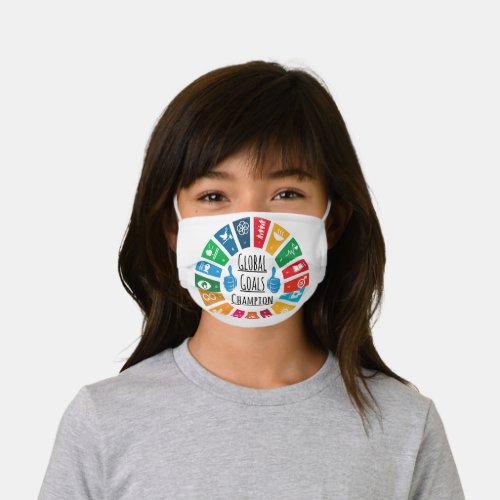 Global Goals Champion United Nations SDGs 2030 Kids Cloth Face Mask