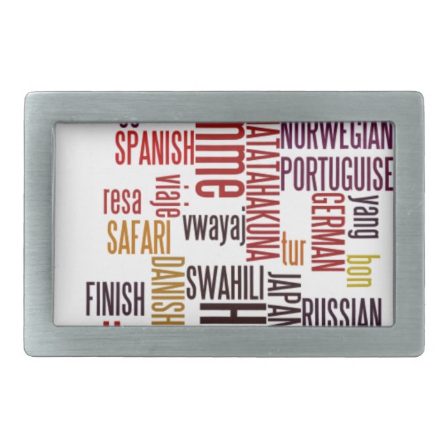 Global Groove: Hakuna Matata in Every Language Belt Buckle (Front)
