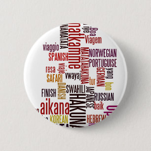 Global Groove: Hakuna Matata in Every Language Pinback Button