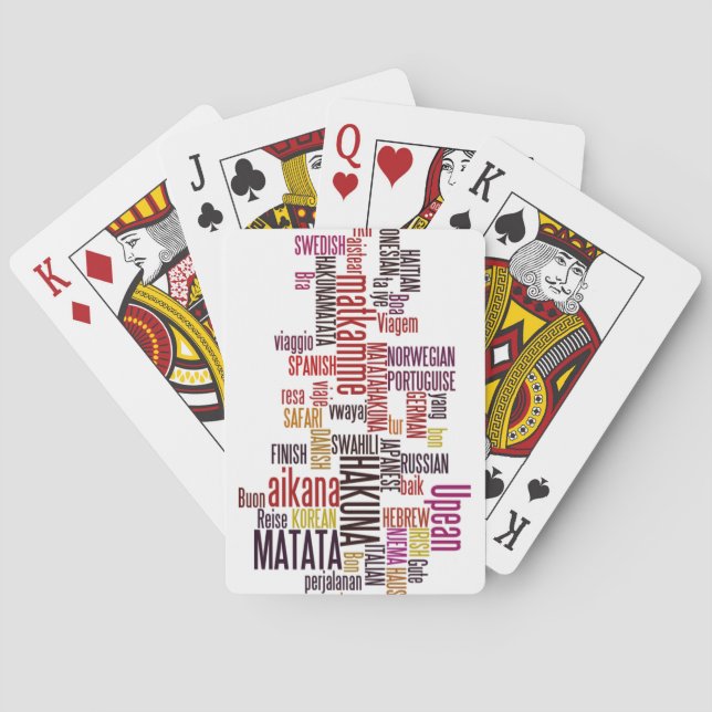 Global Groove: Hakuna Matata in Every Language Poker Cards (Back)