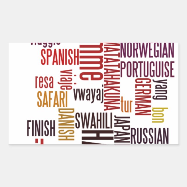 Global Groove: Hakuna Matata in Every Language Rectangular Sticker (Front)