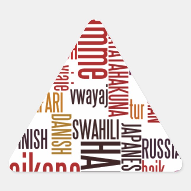 Global Groove: Hakuna Matata in Every Language Triangle Sticker (Front)