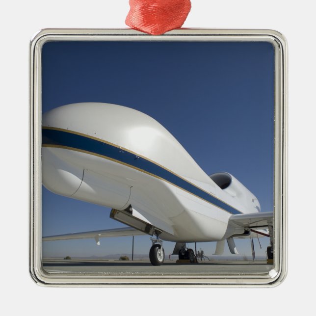 Global Hawk unmanned aircraft 2 Metal Ornament (Front)