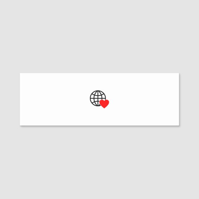 Global Heart Connection Custom Name Tag (Front)
