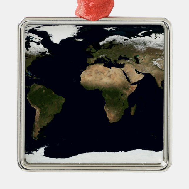 Global image of our world metal ornament (Front)