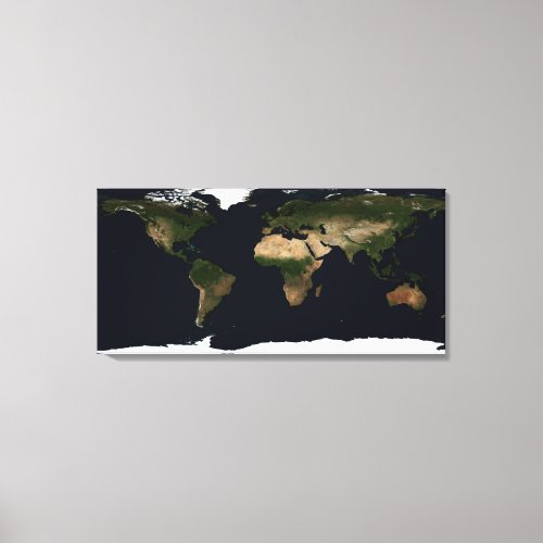 Global image of the world canvas print