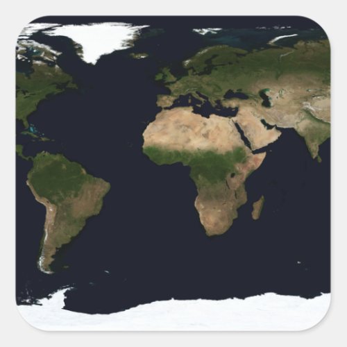 Global image of the world square sticker