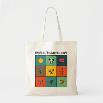 Global Just Recovery Gathering Tote Bag Symbols by 350_Store at Zazzle