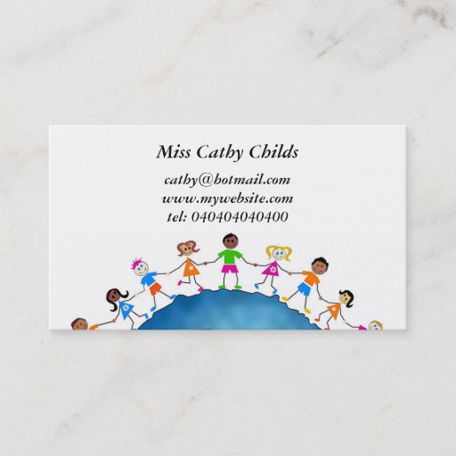 Customizable Global Kids, Business Card