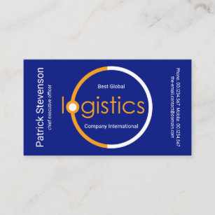 Global Logistics Satellite Design Transportation Business Card