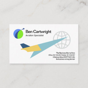 Global Logistics Super Jet Airplane Aviation Pilot Business Card