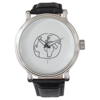 Global Map Africa Europe Watch by Lineamentum at Zazzle