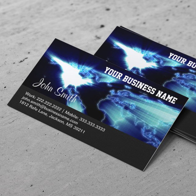 Global Map Industrial  Business Card (Creator Uploaded)