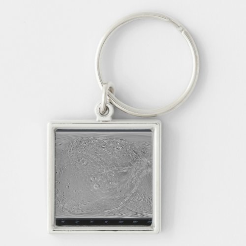 Global map of Saturns moon Dione Keychain