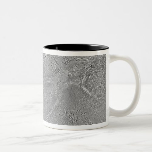 Global map of Saturns moon Dione Two_Tone Coffee Mug