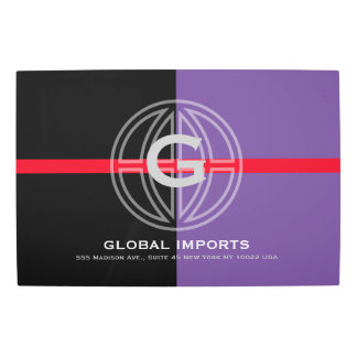 Global Monogram  Metal Print