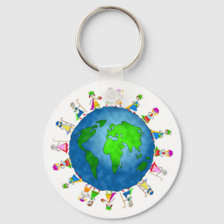 Global Nativity Kids Keychain