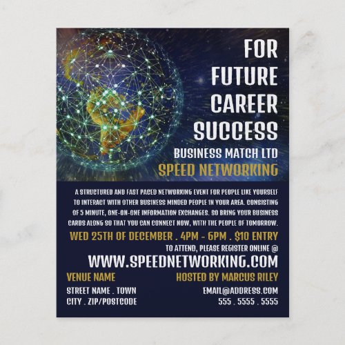 Global Networking Speed Networking Event Advert Flyer