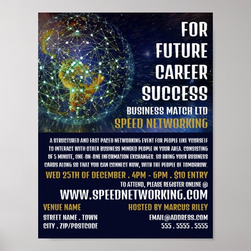 Global Networking Speed Networking Event Advert Poster