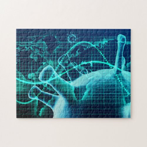 Global Pandemic and Medical Crisis Data Abstract Jigsaw Puzzle