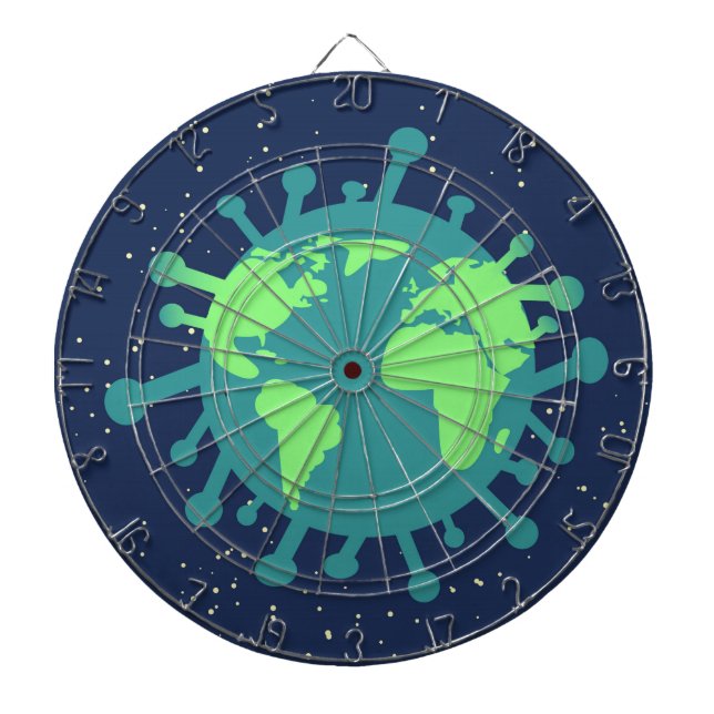 Global Pandemic (Virus Particle) (Viral Infection) Dart Board (Front)